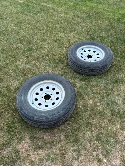 15" Trailer Rims 5 on 4.5 bolt pattern The tires are toast, but nothing wrong with the rims. $25 for...
