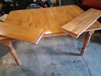 OAK TABLE -4 CHAIRS/ 2 EXTENSIONS, View more