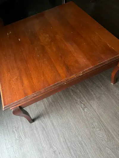 WOODEN COFFE TABLE + METALL GLASS TOP WITH WHEELS SIDE TABLE, View more
