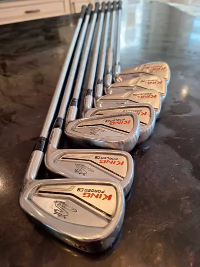 Cobra King Golf Irons. Forged MB. Stiff. KBS Tour. C-taper 120, View more