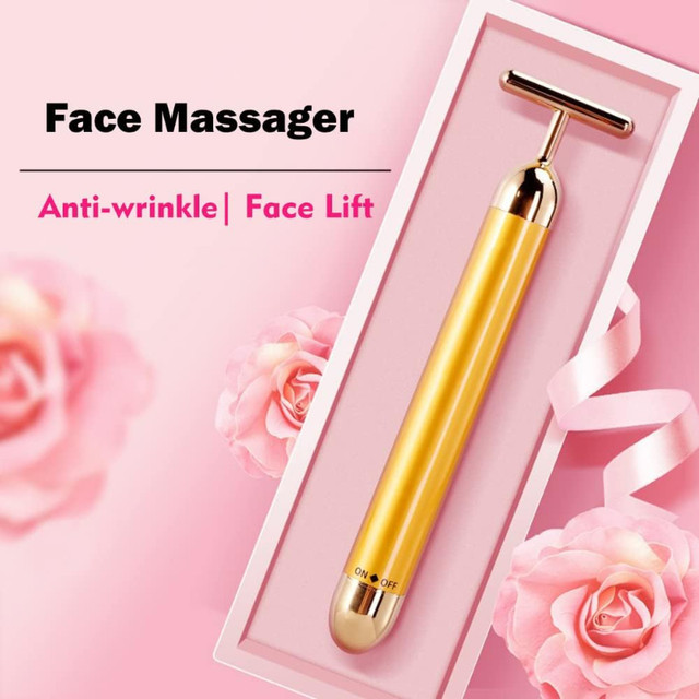 2 in 1 Face Massager Golden Facial Electric 3D Roller and T Arm in Other in City of Toronto - Image 3