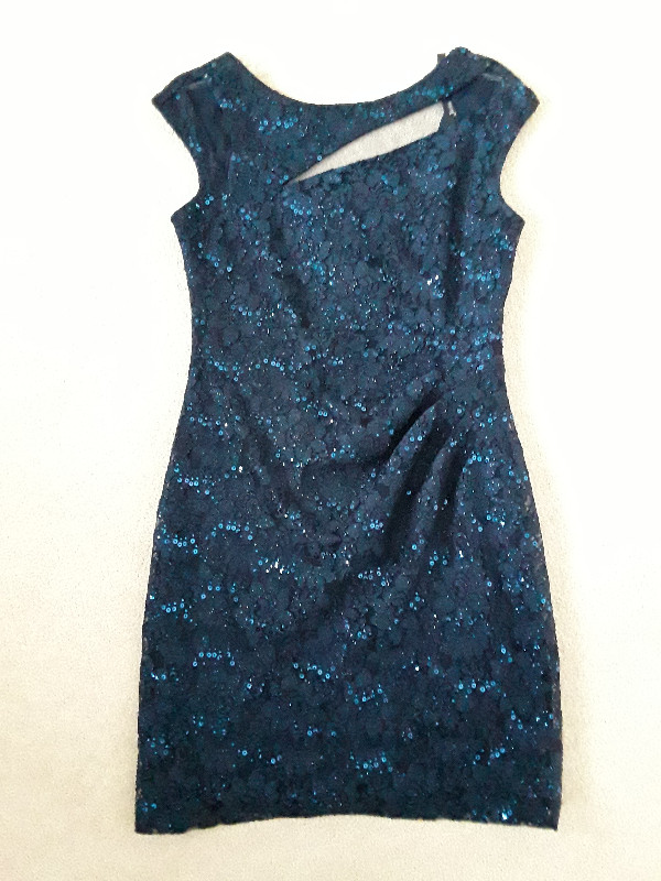 Ladies Blue Sequin Dress - Size 8P in Women's - Dresses & Skirts in Oshawa / Durham Region