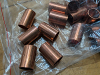 ½ x ½ copper coupling, for half inch copper pipes