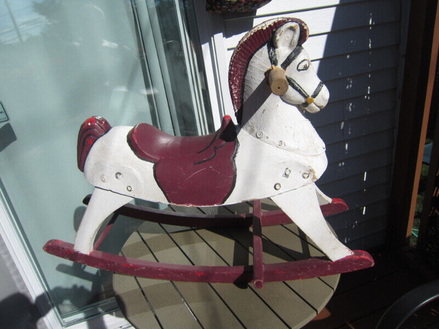 antique vers 1940 superbe CHEVAL A BASCULE fait a la main dans Art et objets de collection  à Laval/Rive Nord