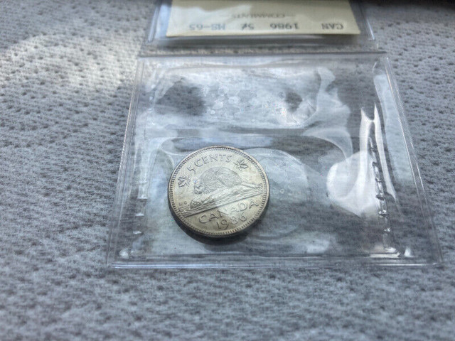 1986 MS-65 Nickel in Arts & Collectibles in Grande Prairie - Image 3