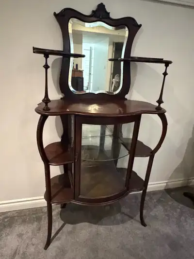 Victorian Mahogany Curio Cabinet, View more