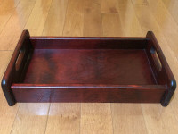 Vintage solid wood serving tray in mint condition