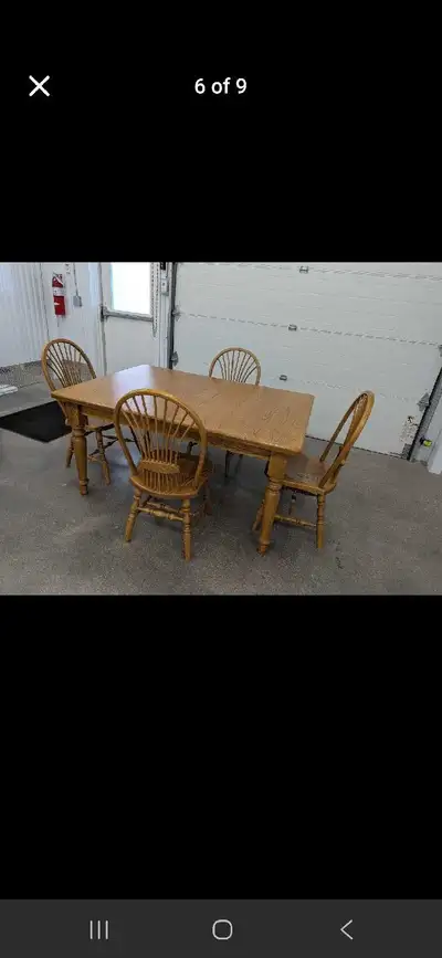 Oak Dining Table and Chairs Set, View more