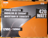 ⭐ BNIB 420W Power Inverter. 12VDC to 110VAC.