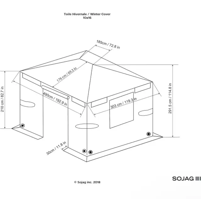 New winter cover for 16x10 Gazebo in Patio & Garden Furniture in Hamilton - Image 5
