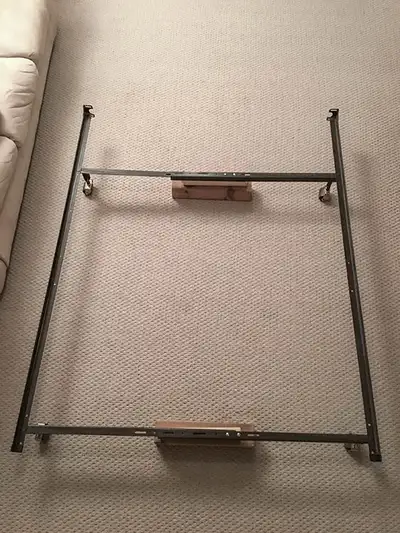 Length a little over 65 in., so a twin or full size mattress should fit okay with about 10 inches ex...