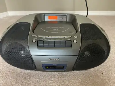 Tested  Panasonic RX -D29 Portable CD MP3 cassette Boombox, View more