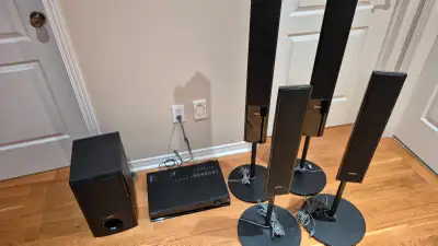 Sony Receiver + 4 Speakers + Subwoofer - Only $140!, View more