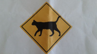 Cat Crossing Sign Missing