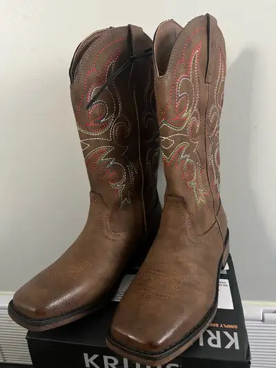 SheSole Cowboy Boots for Women Square Toe Mid Calf - NEW size 7, View more