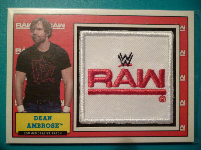 WWE Raw Patch Topps Relic Cards 2018 - Seth Rollins Dean Ambrose in Arts & Collectibles in Peterborough - Image 3