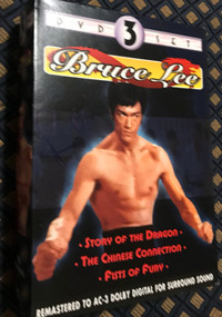 Bruce Lee DVD $10. Set of 3 in box.