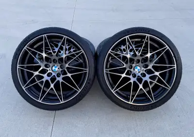 20” 666M Shadowline Wheels 5x120 & Tires Set of 20 Inch OEM 666M wheels with Michelin tires. Black/s...