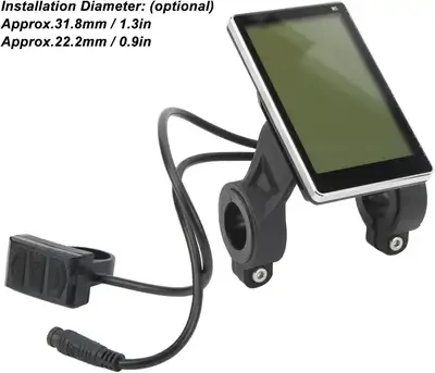 Electric Bike LCD Display, 6 Pin M5 31.8mm and 22.2mm, View more