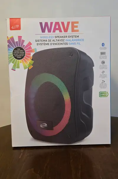 Brand New iLive Wave Wireless Bluetooth Party Speaker -LED Light, View more