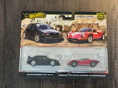 Hot Wheels 2 cars pack Alfa Romeo  , View more