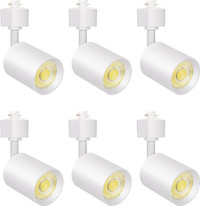 6 Pack10W Dimmable LED Track Light Bright 3000K Warm White Spotl