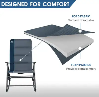 TIMBER RIDGE Oversized Folding Rocking Camping Chair, Padded Out, View more