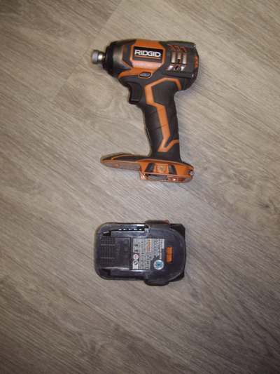 Ridgid 18V 2Ah Lithium Battery and ¼” Impact Driver, NO charger, View more