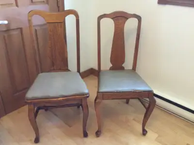 Chaises de cuisine ou de chambre en chêne   vintage, View more