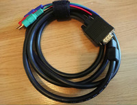 2 Câbles HD VGA -  RGB (rouge vert bleu) sans audio