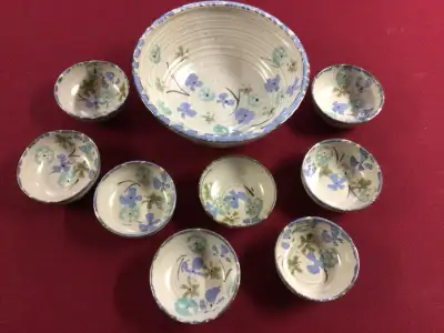 Set of Pottery Salad or Fruit Bowls, View more