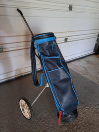 golf bag and cart