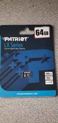 Patriot LX Series 64GB MICRO SD CARD NEW SEALED