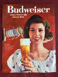 1961 Budweiser Beer Original Ad