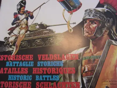 1968Millitary Collectible Historic Battles Book Booklet Empty Sticker Album Plus 20 Packs of Unopene...