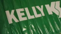 "KELLY-KS TIRES" GIANT SIZE VINYL BANNER/10 FT.WIDE GARAGE SIGN