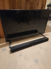 RCA 48" LED TV W/ Sound Bar + Chromecast