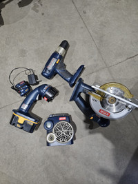 Excellent cond Ryobi set (Drill, Circular saw and other items)