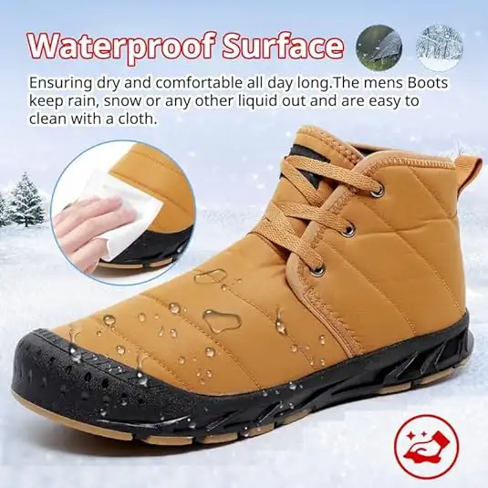 Mens Winter Snow Boots Mens Snow Boots Fur Lined Warm Ankle Boot62863262203394123