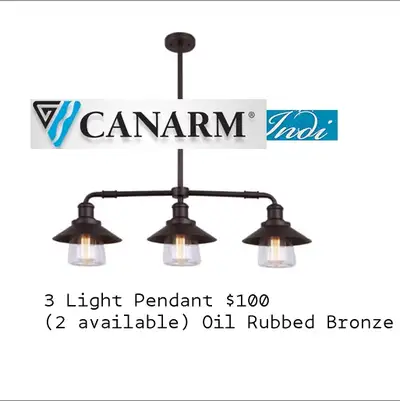 Canarm Koper 3-Light Pendant Ceiling Light Fixture, View more