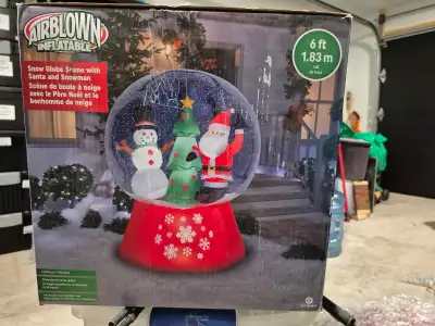 INFLATABLE PRE-LIT INDOOR/OUTDOOR ACTION SNOW GLOBE, View more