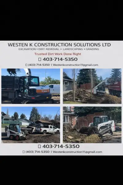 dirt removal, landscaping, skid steer, View more