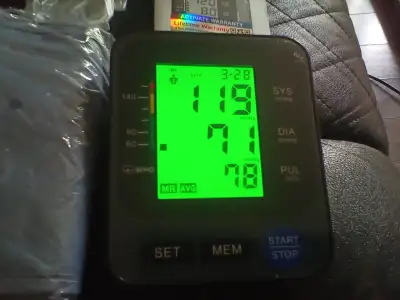 Like new blood pressure monitor.  Used 1 week. Highly accurate.