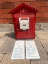 Vintage Harrington Station Co. Fire Alarm Box 