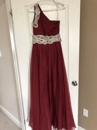 Red evening dress