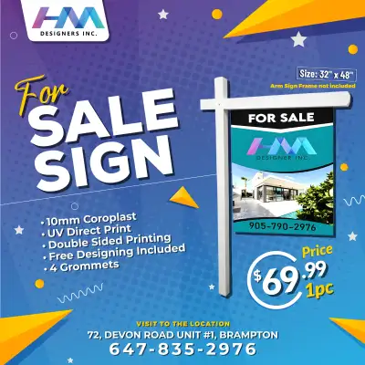 High-quality For Sale Signs available for real estate agents and property listings. ✔ Material: 10mm...