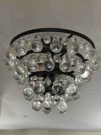 Robert Abbey Bling semi flushmount Chandelier