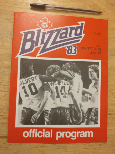 Rare 1983 Toronto Blizzard NASL program v Vancouver Whitecaps, View more