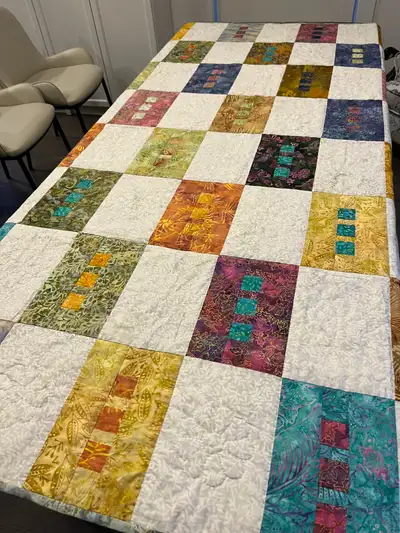 Handmade Batik Quilt – 80” x 56”, View more