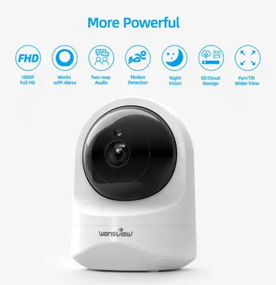 Wansview 1080P Security Camera with Motion Detection WiFi, View more